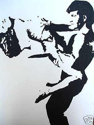 Canvas Pop Art Shop Hand Painted Black and White Pop Art Celebrity 