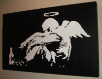 Banksy Fallen Angel pop art